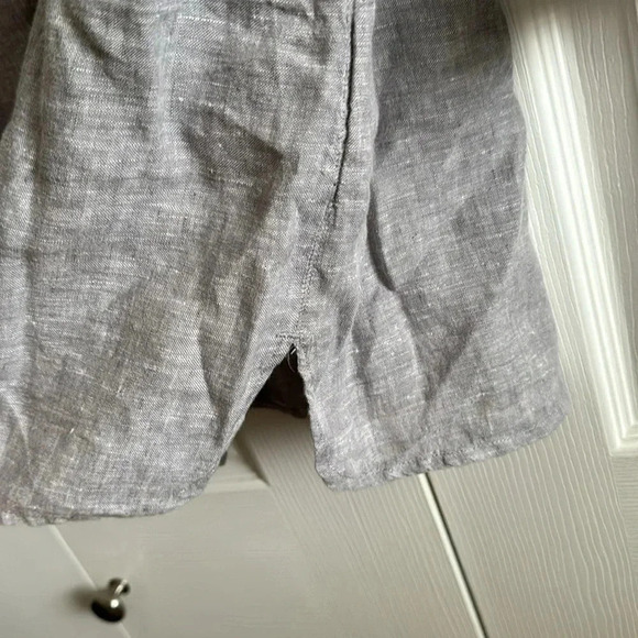 Artisan NY > Linen Gray Long Sleeve Tunic 💯 Linen Size Small - Picture 5 of 6